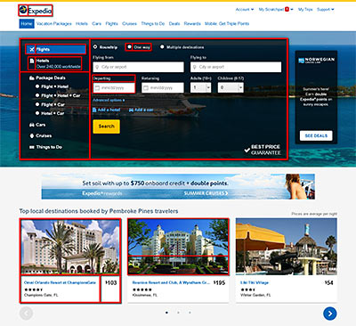 Expedia with the golden ratio