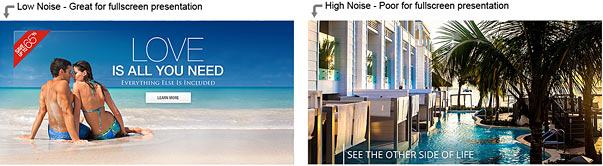 Low noise vs high noise photos