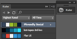 The Kuler panel in Adobe Illustrator